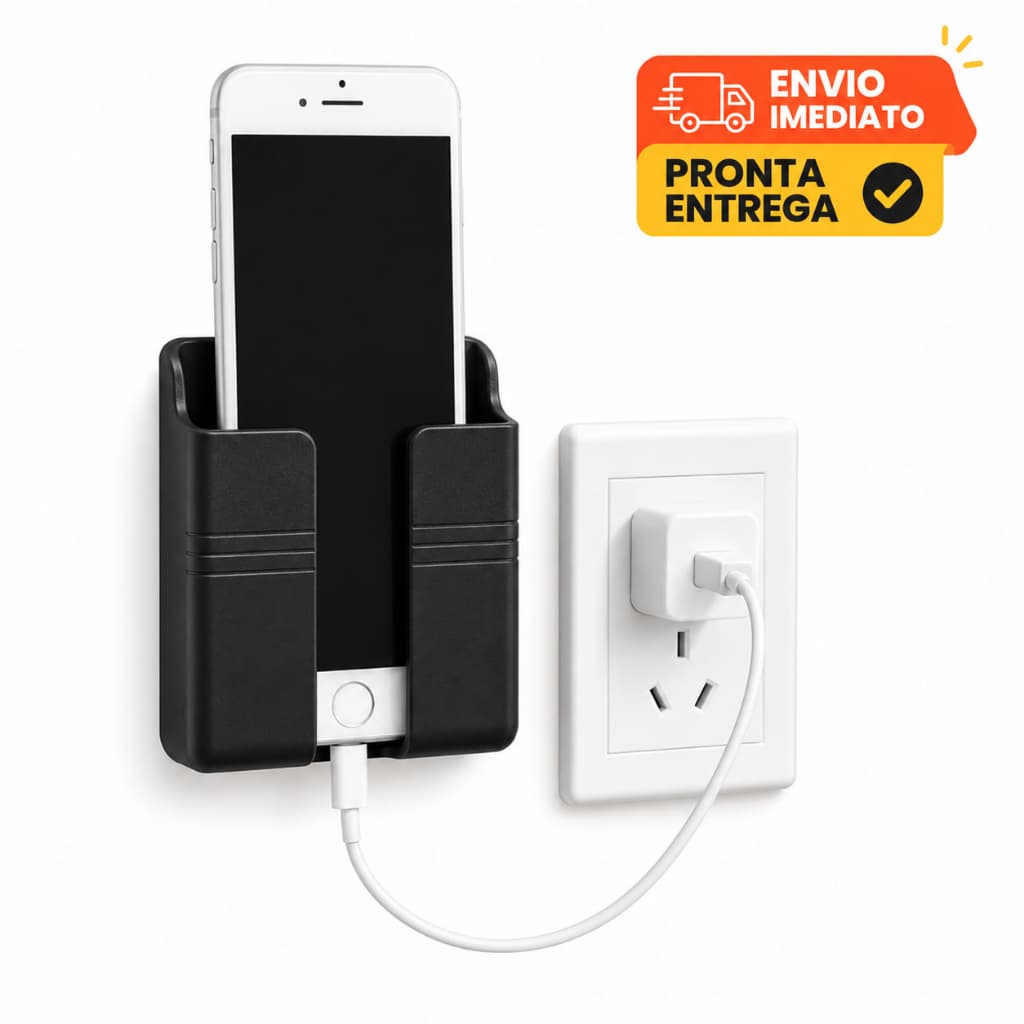 1/2 Suporte De Parede Multifuncional Design De Carregamento Caixa De Armazenamento Controle Remoto