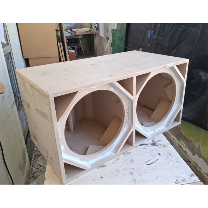 Caixa dupla para grave 18", envio personalizado pelo manual seu falante, mdf 18mm