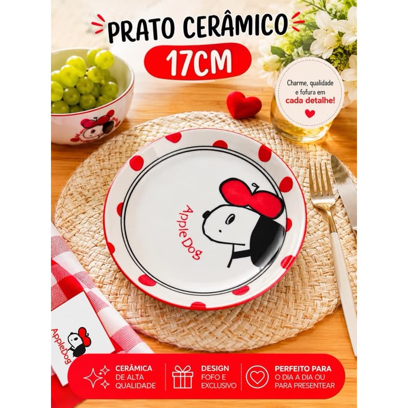 Prato de Cerâmica 17 cm | Mesa posta que encanta em cada detalhe