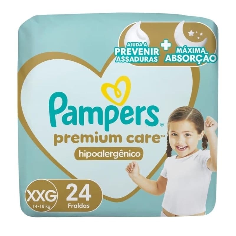 Fralda Pampers Premium Care Tamanho XXG 24 Unidades