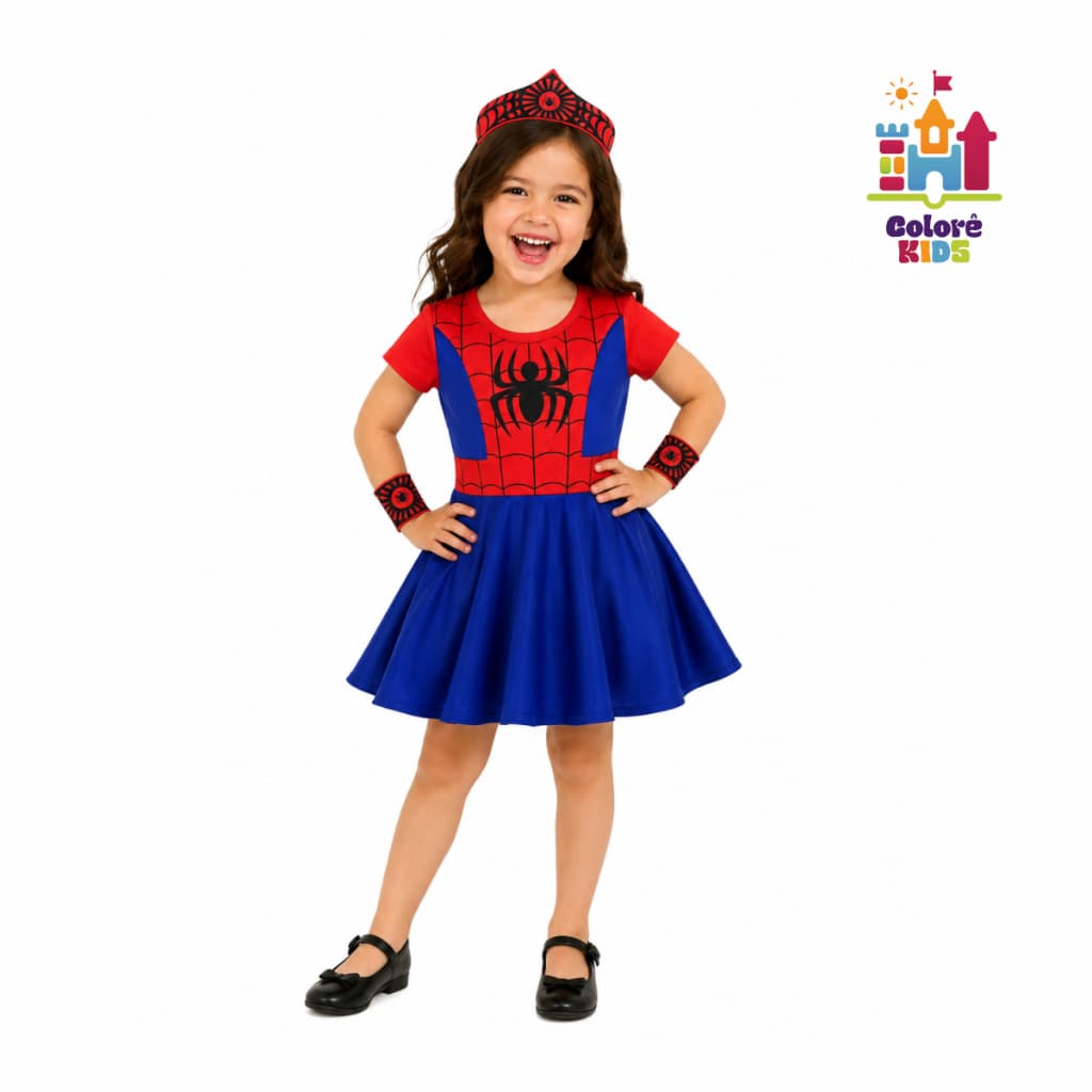 Fantasia Infantil Mulher-Aranha