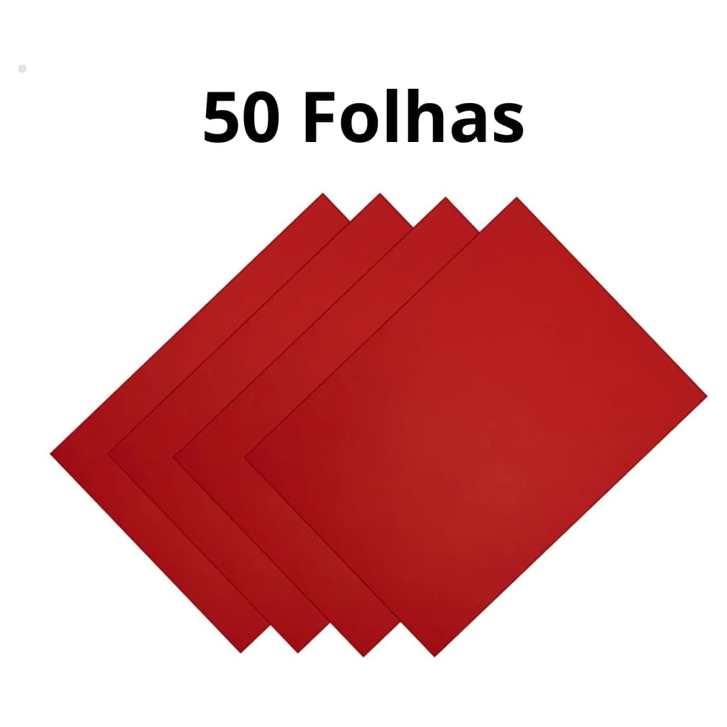 Kit 50 Folhas Papel Diplomata Vermelho A4 180g Ideal Para Convites Cartões Artesanato Impressão e Personalização