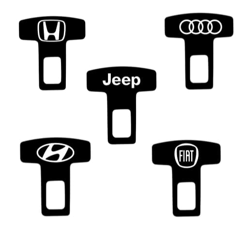 Kit 2 Fivela Lingueta Clip para Cinto de Segurança Anti Bip Alarme Sonoro Carro Universal