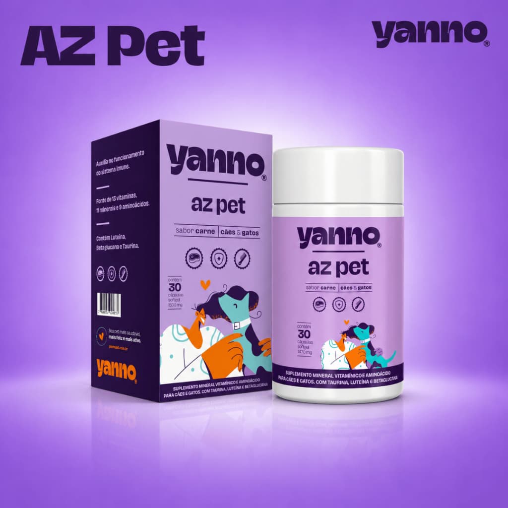 30 Até 120 Cápsulas Suplemento Vitamínico Pet Cães Gato Complexo B Taurina Betaglucana Luteína