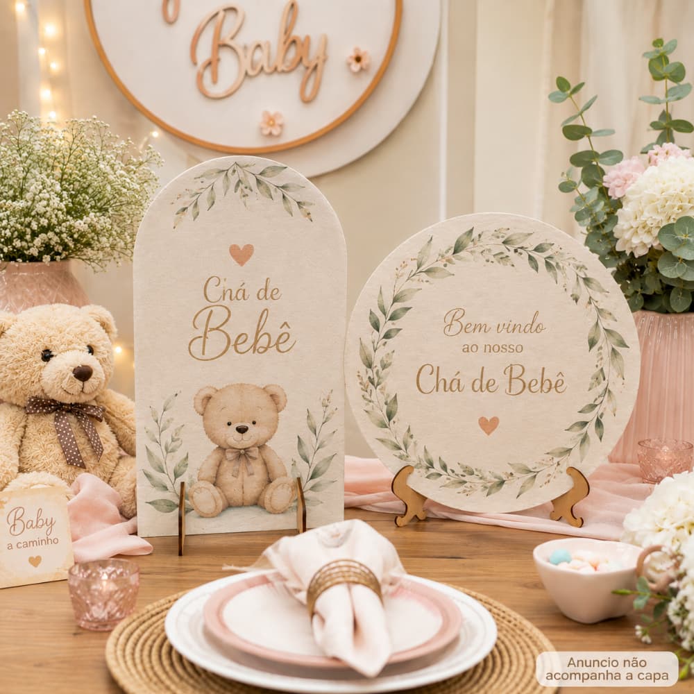 Kit 2 Painel Decorativo Redondo E Romano MDF Cru Para Criar Cenários Exclusivos Decoração Festa