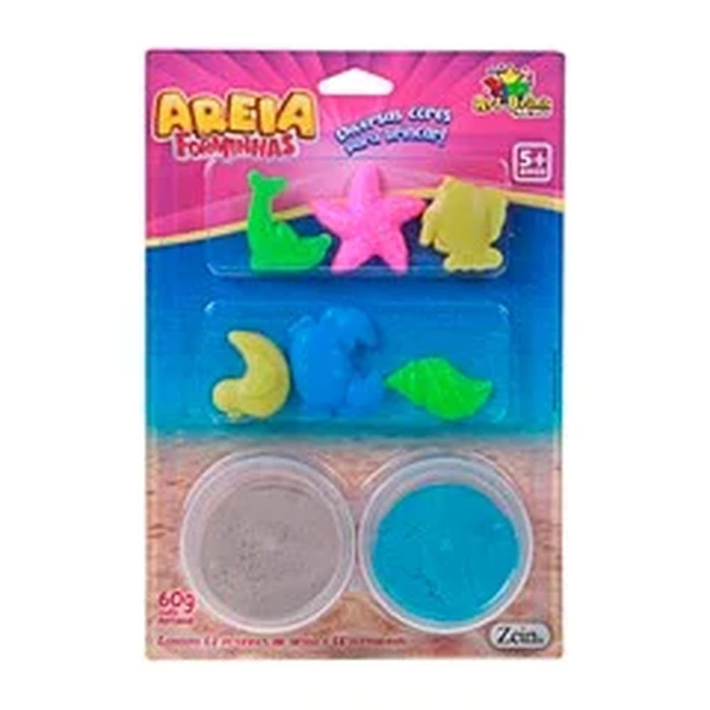 Areia 120grs no pote c/6 moldes