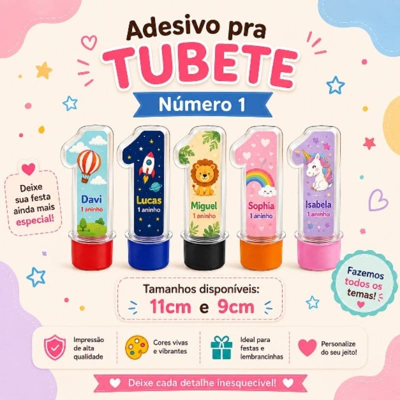 Adesivo para tubete numero 1
