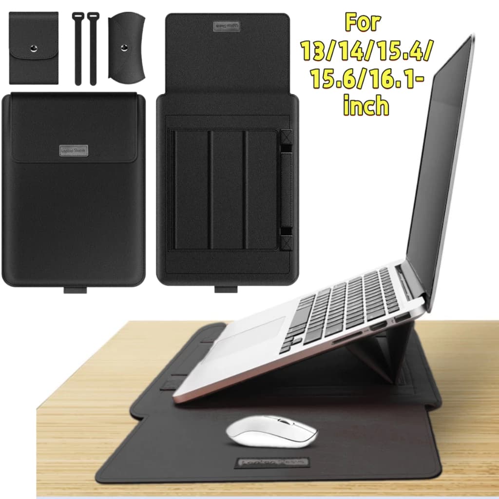 Case Capa Notebook Air M1 / M2 Notebook Multifuncional Macbook Em Couro 4 Em 1, 13-14 Pol Base
