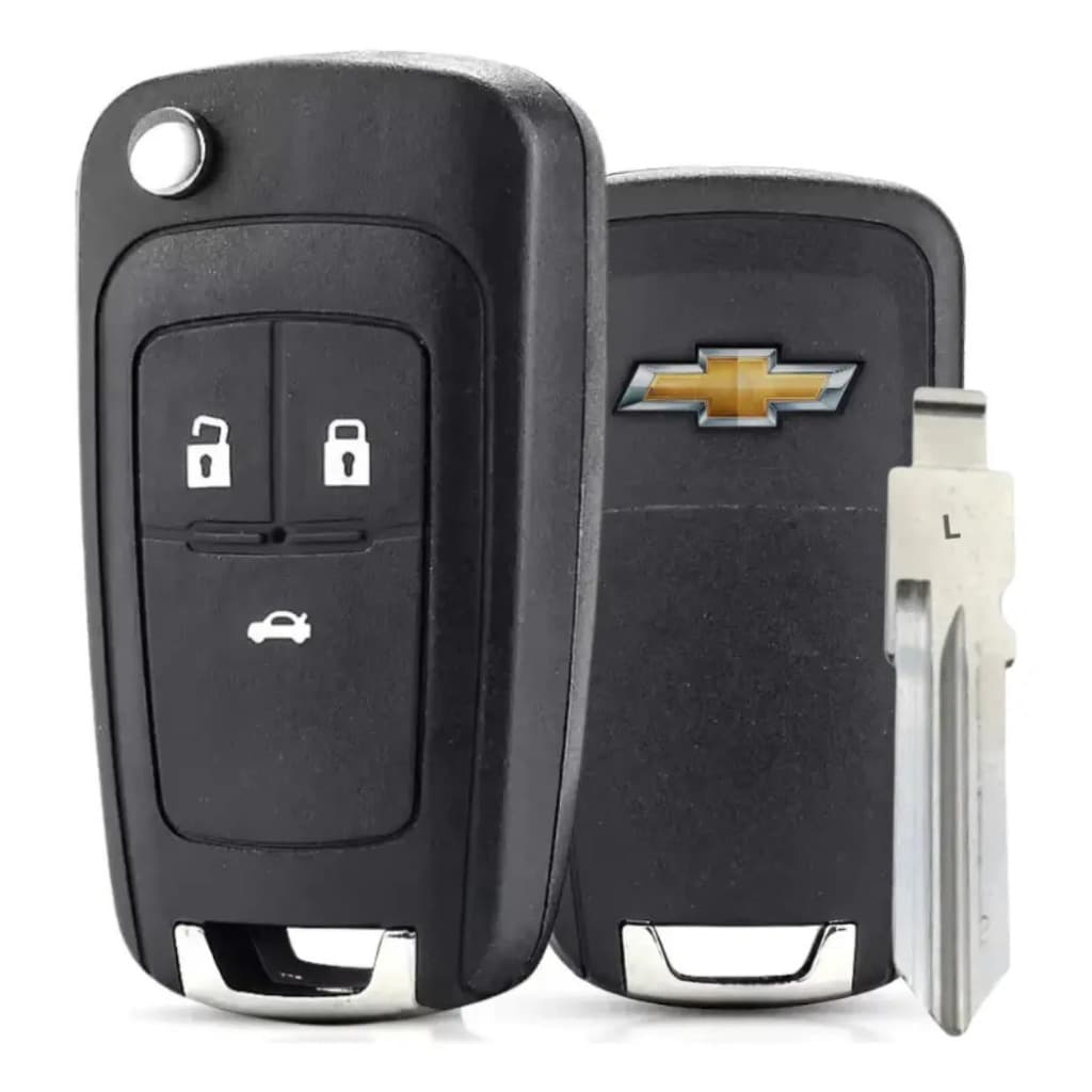 Chave Canivete Chevrolet Adaptação Gm Celta Lâm Esquerda 3 Botões