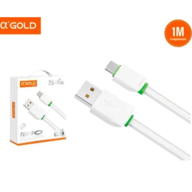 Cabo Tipo C A'Gold CB117-3 25W Turbo Carregamento Rápido Original