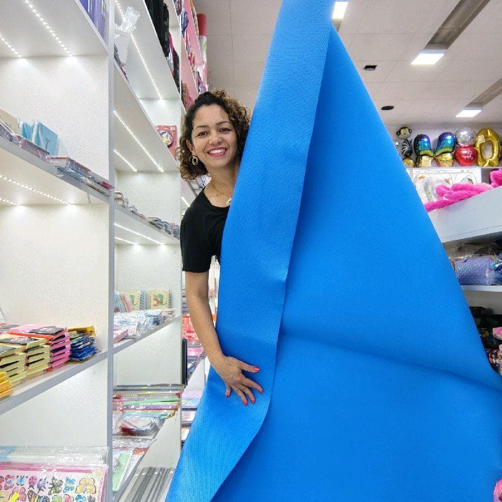 Placa Azul Borracha Tapete Manta Lona Eva 2mX1m Com Textura Relevo Direto da Fábrica