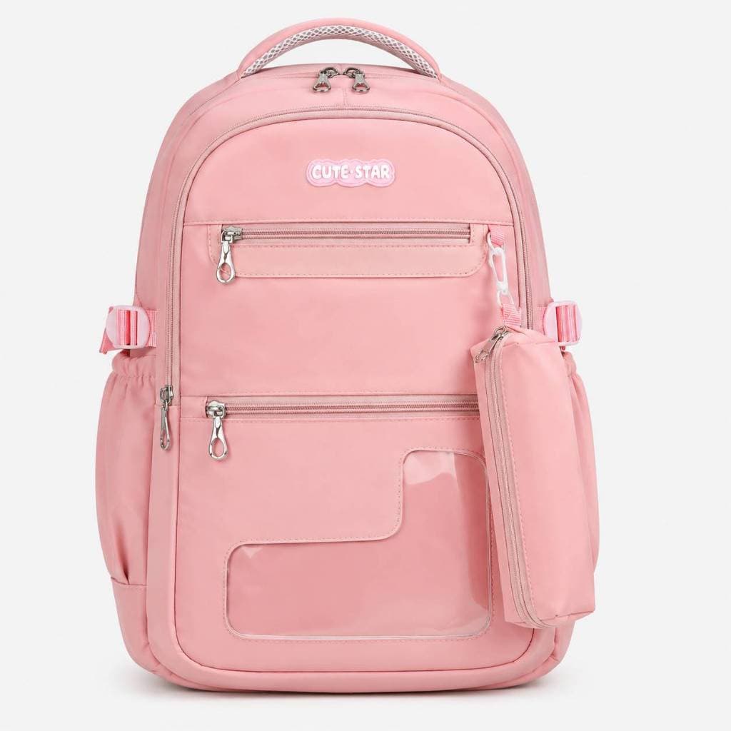 Mochila Escolar Juvenil Grande Capacidade Impermeável Com Estojo E Compartimentos Organizadores Para Adolescentes