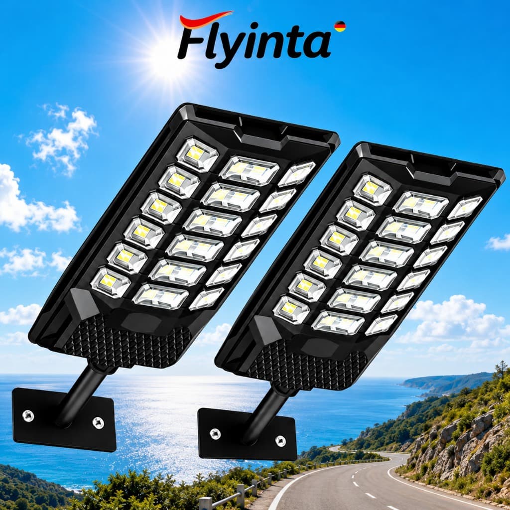 Flyinta Luminária 120000W luz Solar LED Postes De Iluminação Extragrandes À Prova D'água IP67 Para Iso Externo
