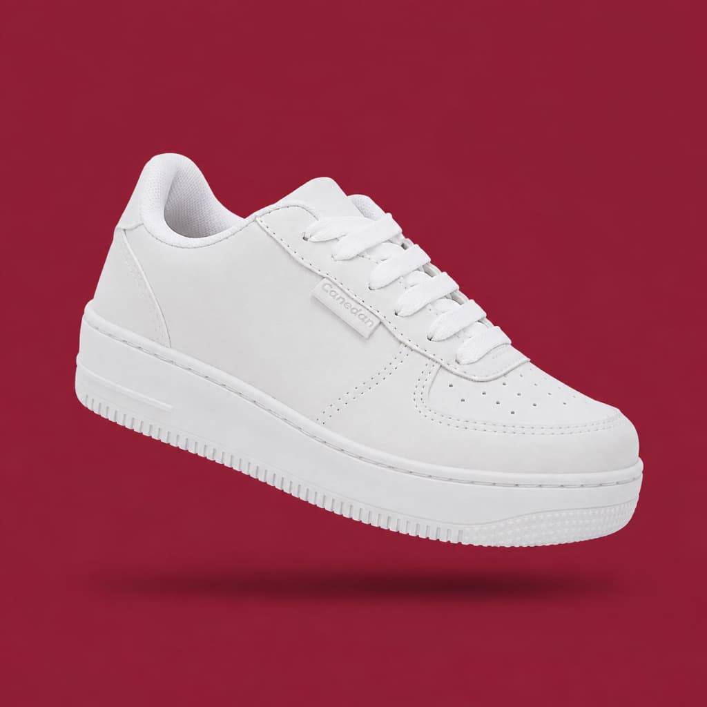 Tênis Plataforma Feminino Casual Tênis Feminino Casual Branco Reveillon