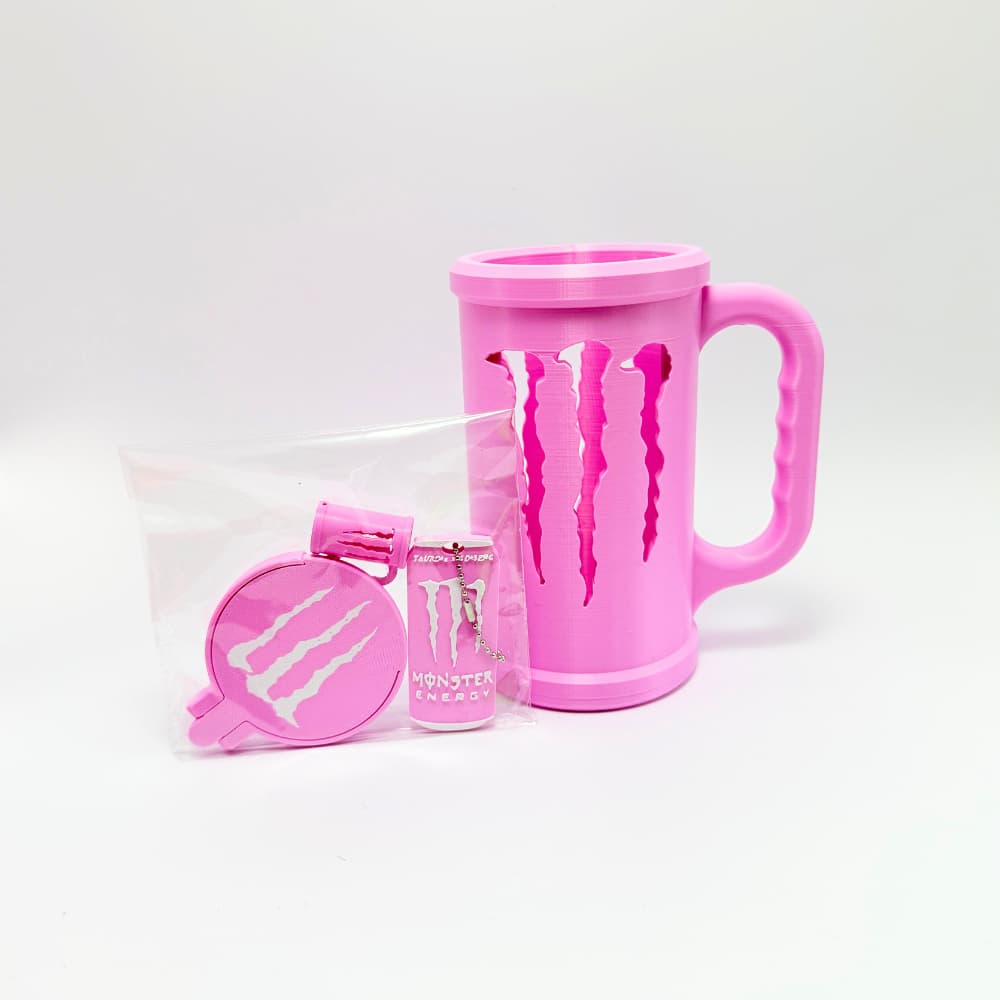 Porta Lata Monster 473ml– Com Tampa, Abridor e Chaveiro