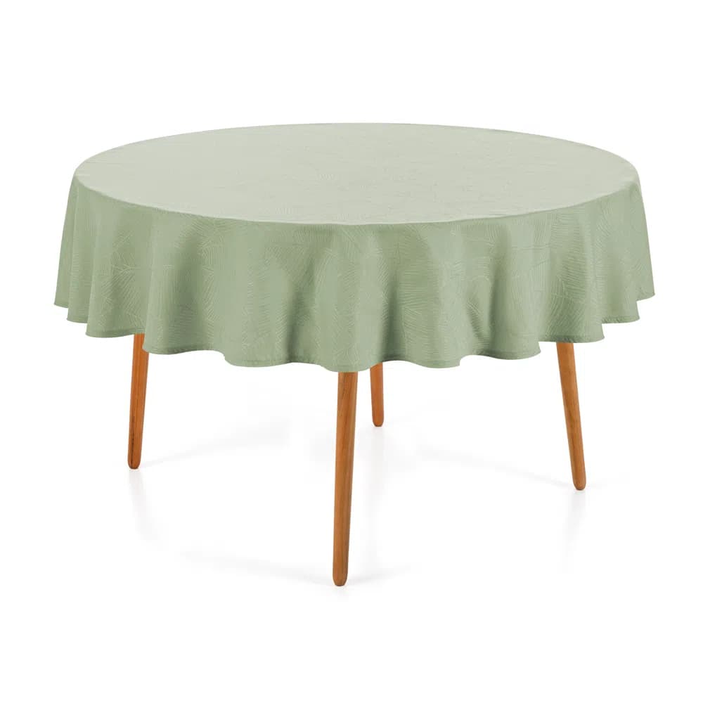 Toalha de Mesa Redonda 6 Lugares Jacquard 1,78m Sempre Limpa Karsten