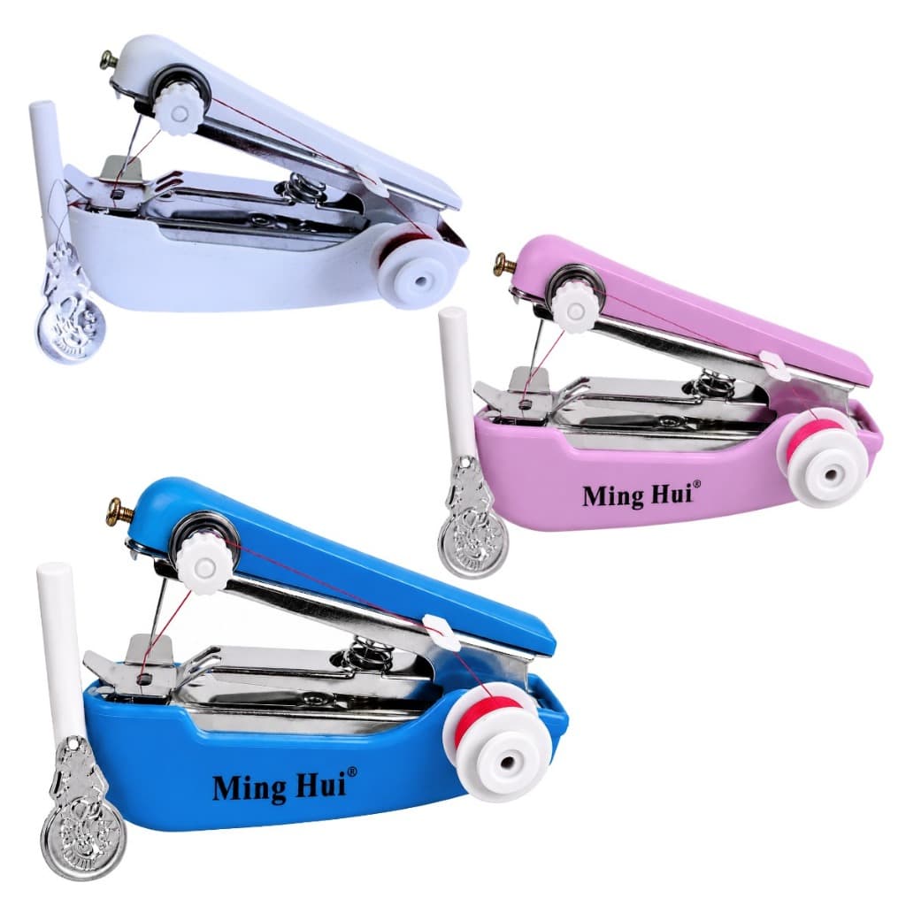 MINI MÁQUINA DE COSTURA MANUAL PORTÁTIL - COMPACTA E PRÁTICA PARA REPAROS FÁCEIS