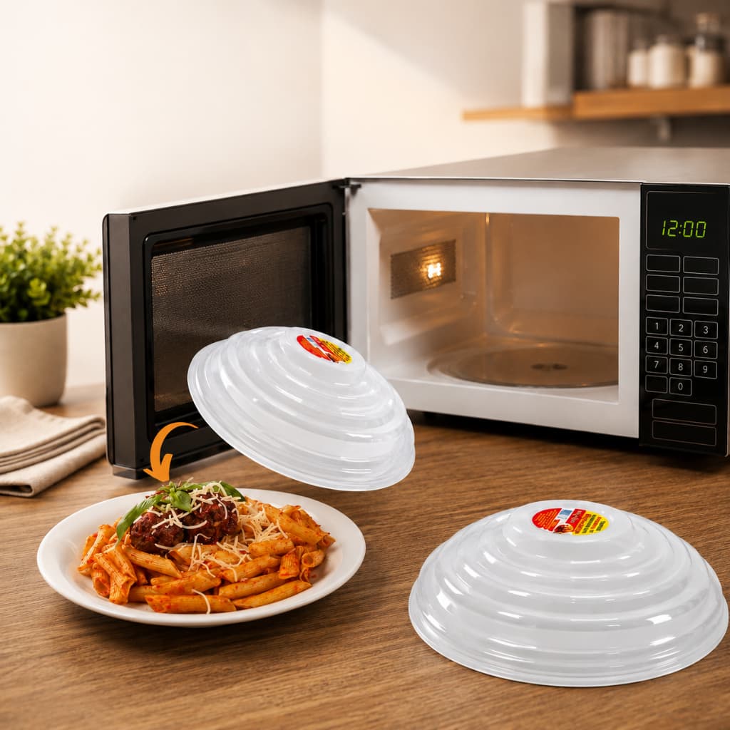 Tampa Plástica para Proteção Micro-ondas e Alimentos Micro-ondas Limpo