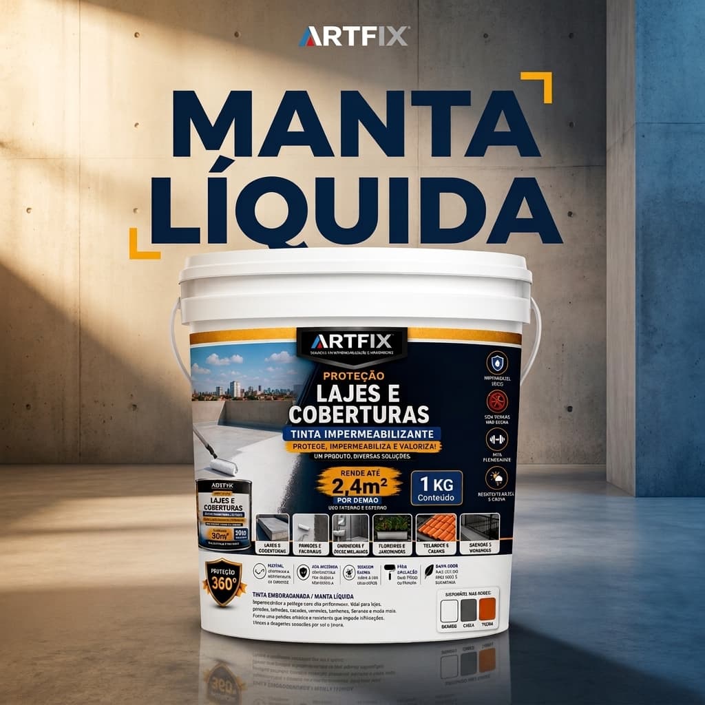 QUEIMA DE ESTOQUE - Tinta Emborrachada 1Kg Manta Líquida - Proteção para Telhas e Paredes
