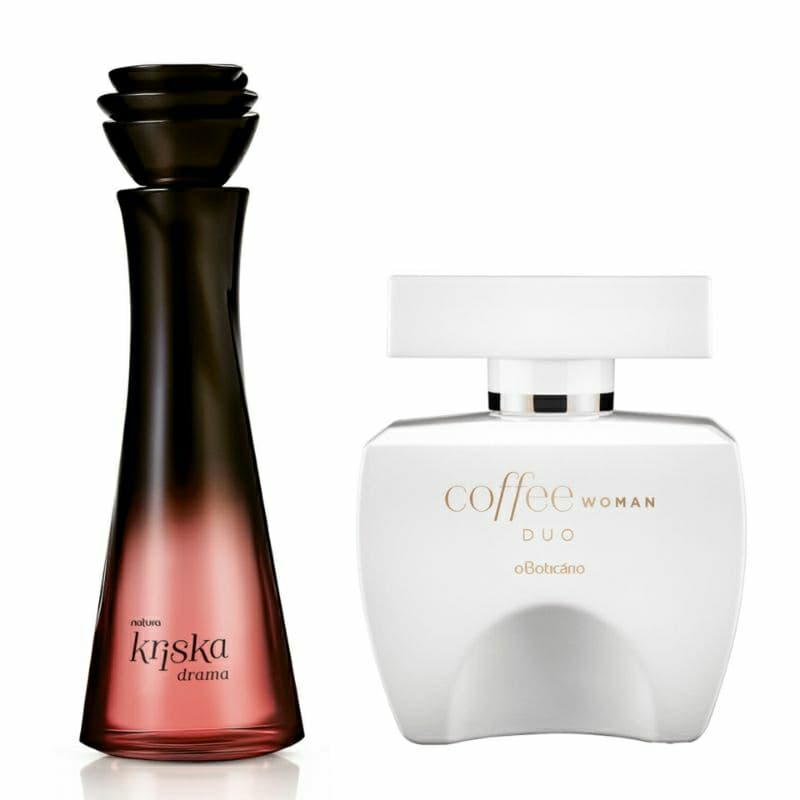 Kit Perfume Feminino Kriska Drama 100ml + Perfume Feminino Coffe Woman Duo 100ml