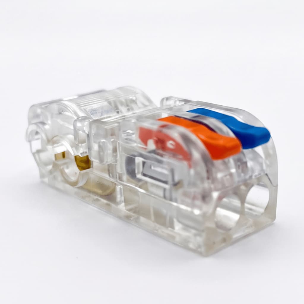Conector 2 Vias Reutilizável Emenda Rápida Para Fios Elétricos Borne Alavanca Sem Parafuso 32A 450V