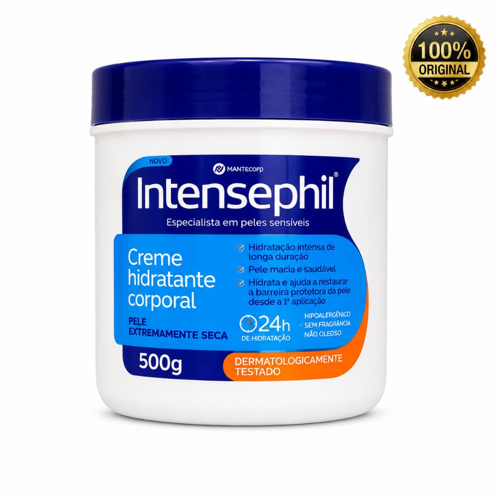 Creme Hidratante Corporal Intensephil 500g Pele Seca e Sensível Massime