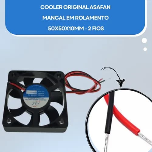 Ventoinha Cooler Micro Ventilador Fan 50x50x10 Mm ROLAMENTO 2 FIOS 12v Dc Mini 5cm 50mm