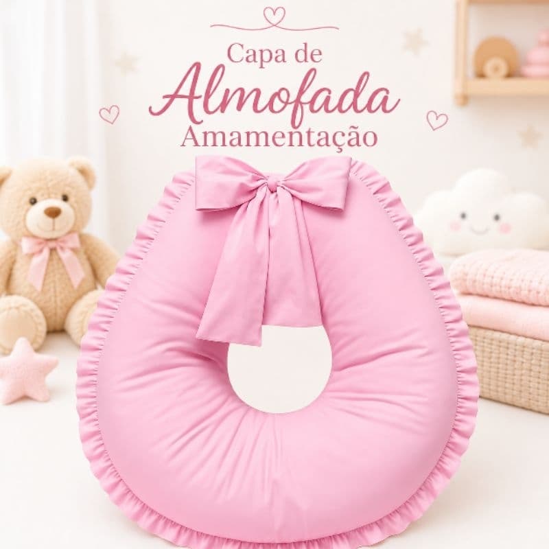 Capa de almofada de amamentação amamentar com babado