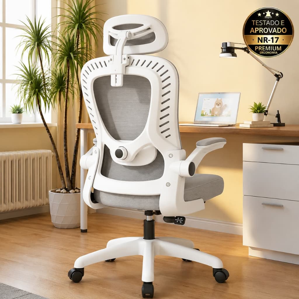 Cadeira Ergonômica Escritório inclinar de 90°a130° Adaptação da cintura , Até 150kg