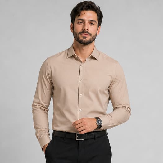 Camisa Social Masculina Slim Fit  Manga Longa Premium Elegante Casual Trabalho Casamento Festa