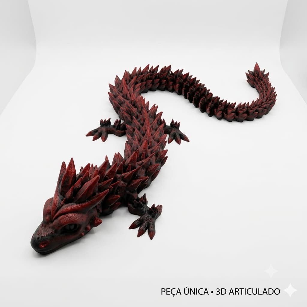 Dragão do gelo Articulado, Personalizado Colecionável um Mascote, Enfeite, Mimo, pintado a mão