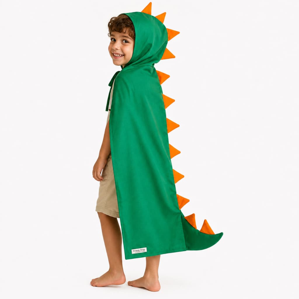 Fantasia Dinossauro (capa Dino Verde Infantil) fantasia festa aniversario