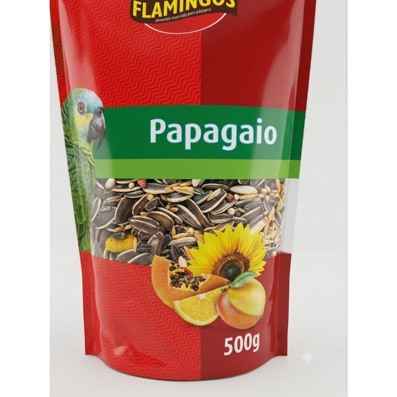 mistura sementes misturado para papagaio ração sementes 500gr flamingos.