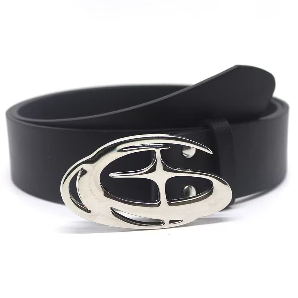 Cinto Feminino Fashion Fivela de Metal Prateado estrela Abstrato Fivela Elegante | Modelo 631-05676