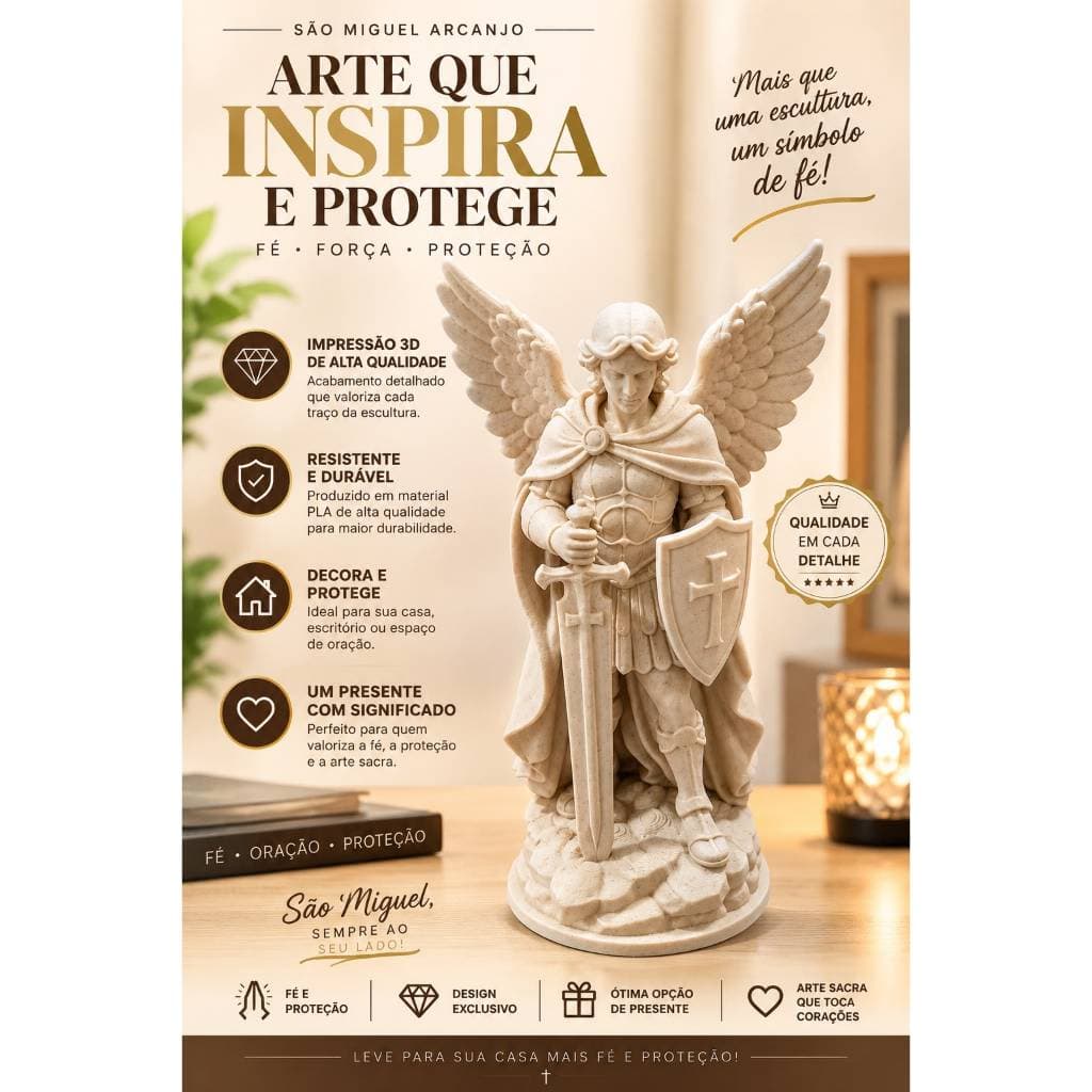 Santos Católicos Decorativos em PLA | Imagens Sacras | Várias Opções de Santos | Arte Religiosa