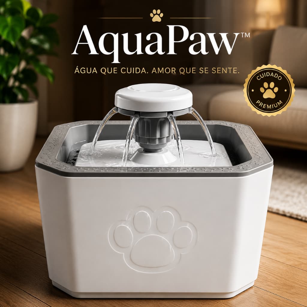 Fonte Bebedouro Automático para Cães e Gatos AquaPaw™ 3 Modos de Fluxo com Filtro Silencioso Recarregável