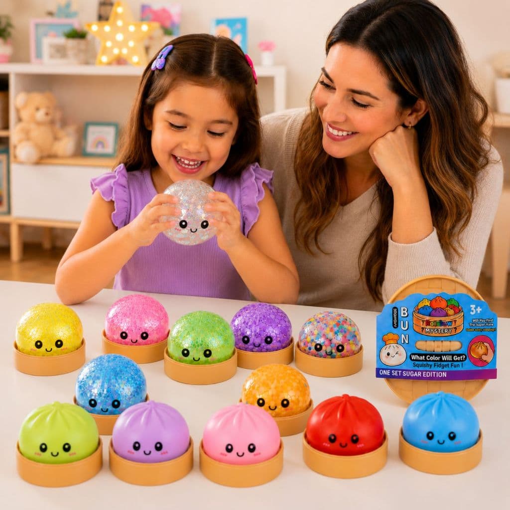 Brinquedo Infantil Anti Stress Sensorial Macio Colecionável Squishy Dumpling Viral Tik Tok Bolinho Surpresa Cestinha