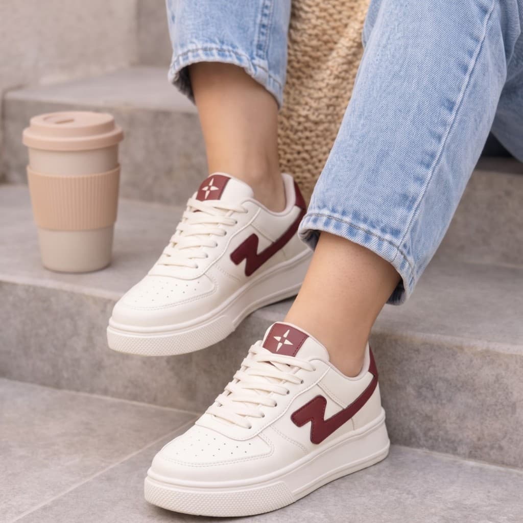 Tênis Feminino Casual Plataforma Estiloso Confortável