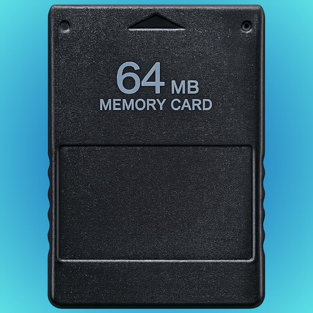 Memory Card 64MB PS2 cartão de memória para Play 2 Fat e Slim lacrado cartela amarela