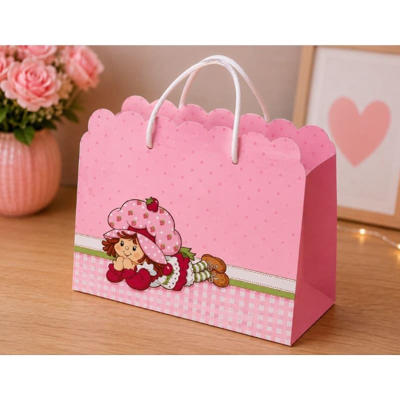 Sacolinha Personalizada Moranguinho,  Lembrancinhas Moranguinho, Decoração Moranguinho