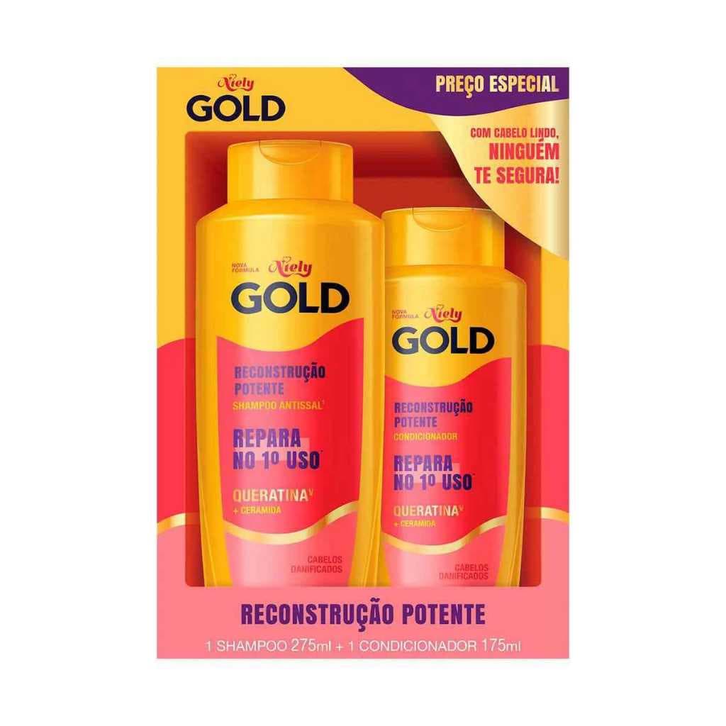 Kit Niely Gold Reconstrução Potente  275ml + 175ml