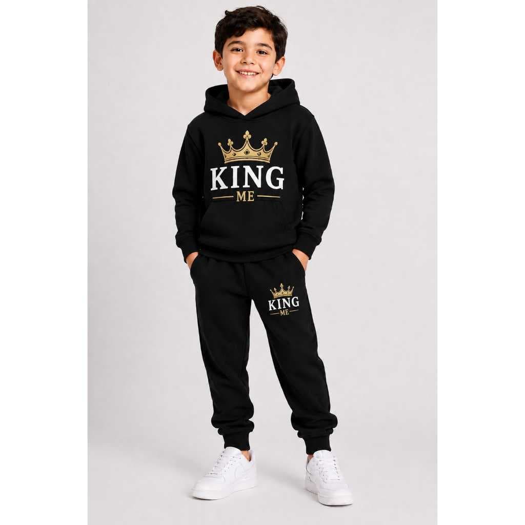 Conjunto Infantil king Moletom Menino Blusa com Capuz + Calça de Moletom