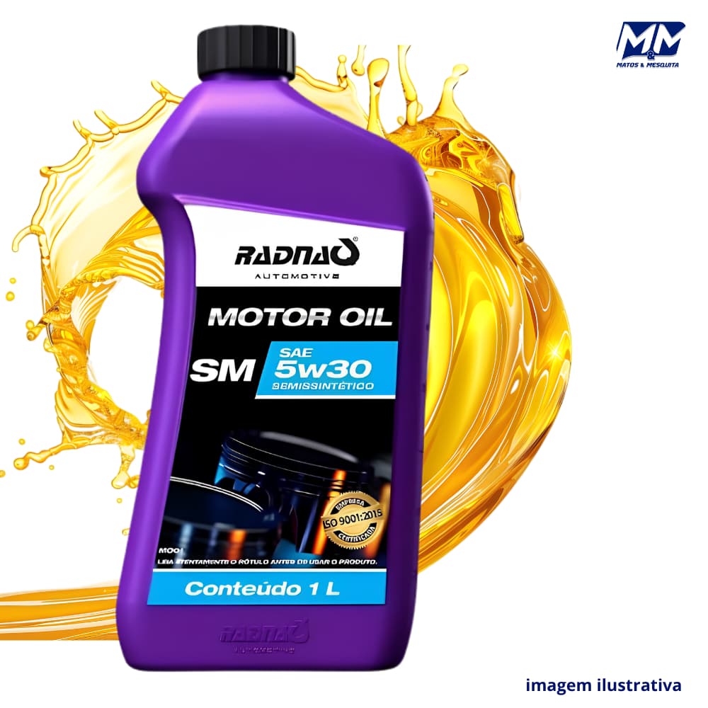 Óleo Lubrificante de Motor para Carros 5w30 RADNAQ Semissintético 1L