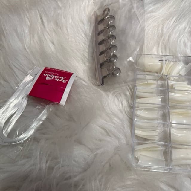 Kit Unhas Gel e Fibra de Vidro Completo Tips 100 Peças + Presilhas Curvatura Profissional Iniciante
