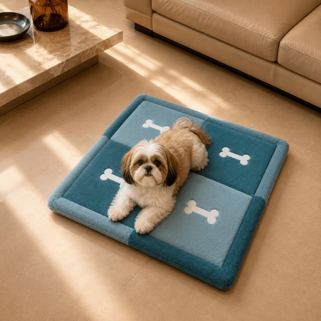 Tapete Caminha Pet Quadrada Gigante 70x70cm Manta Cachorro Gato Antiderrapante Lavável