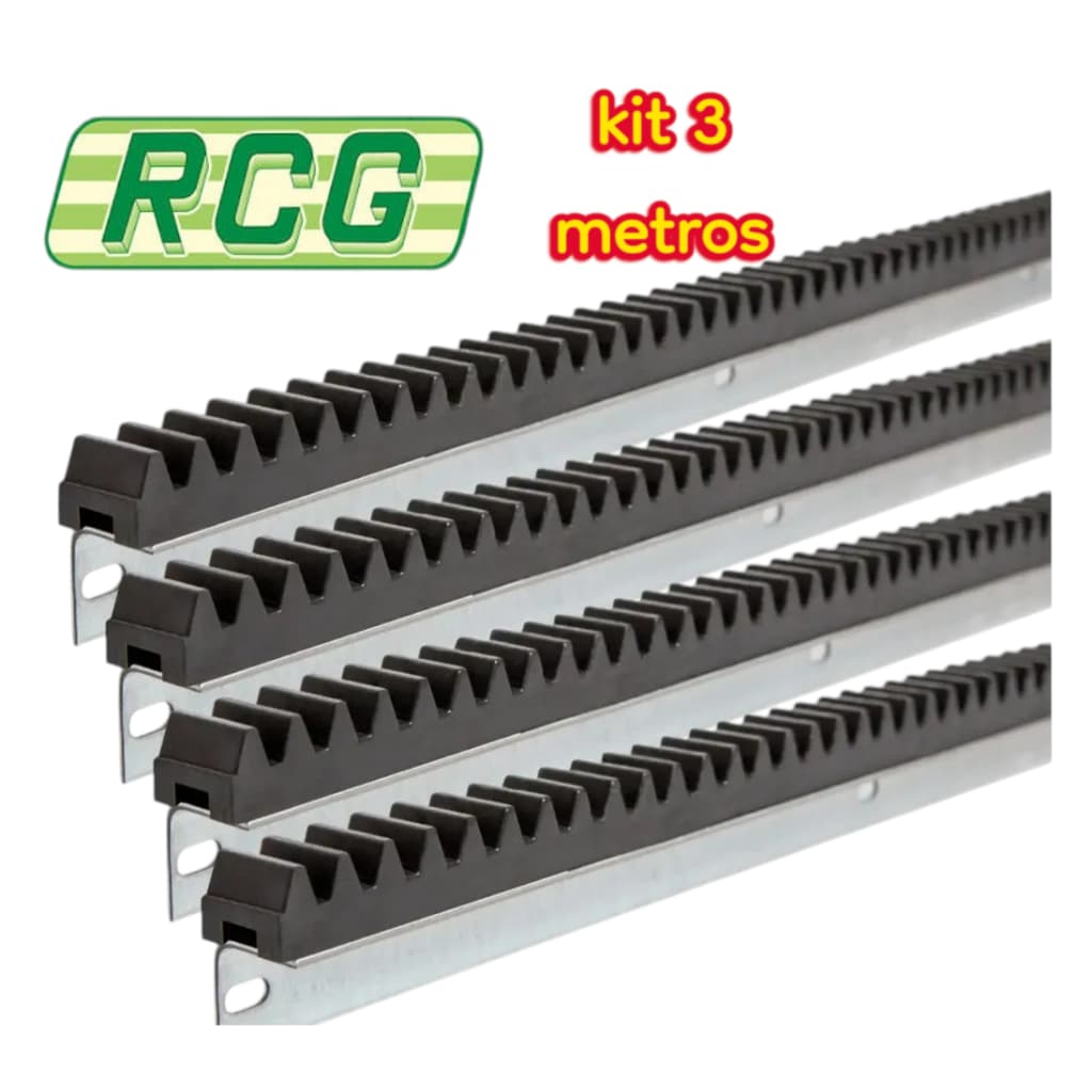 Kit  3 metros De Cremalheiras RCG Padrão Residêncial