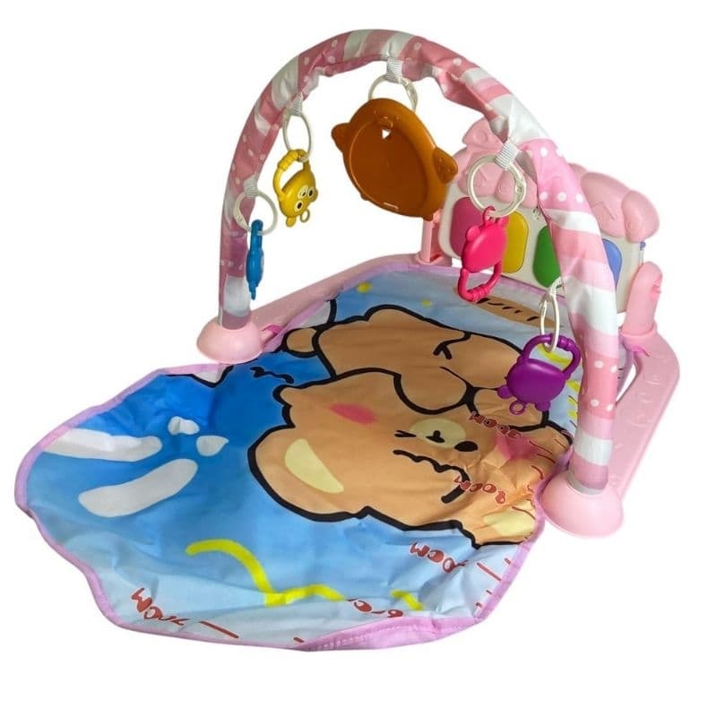 Tapete Bebê de Atividades Musical com Piano Interativo - Rosa.     criança,bebe,infantil, felicidade, diversão