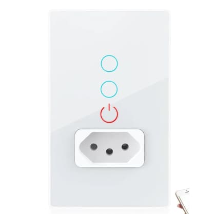 Interruptor de luz inteligente Tuya tomada elétrica de parede Sem Fio Alexa Inteligente