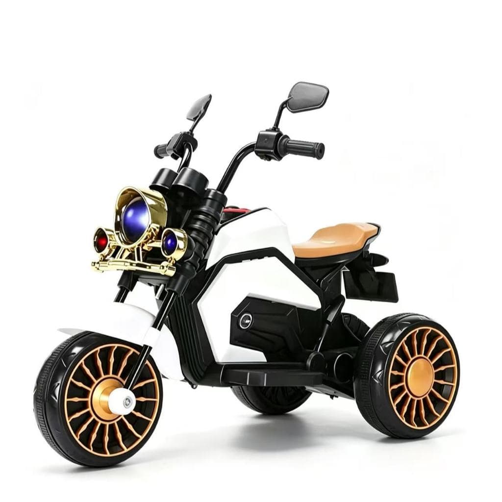 Motocicleta elétrica infantil dual drive com música--5180