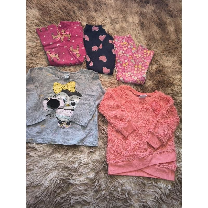 Lotinho de roupa infantil menina calça legging infantil blusa manga infantil menina roupa inverno menina